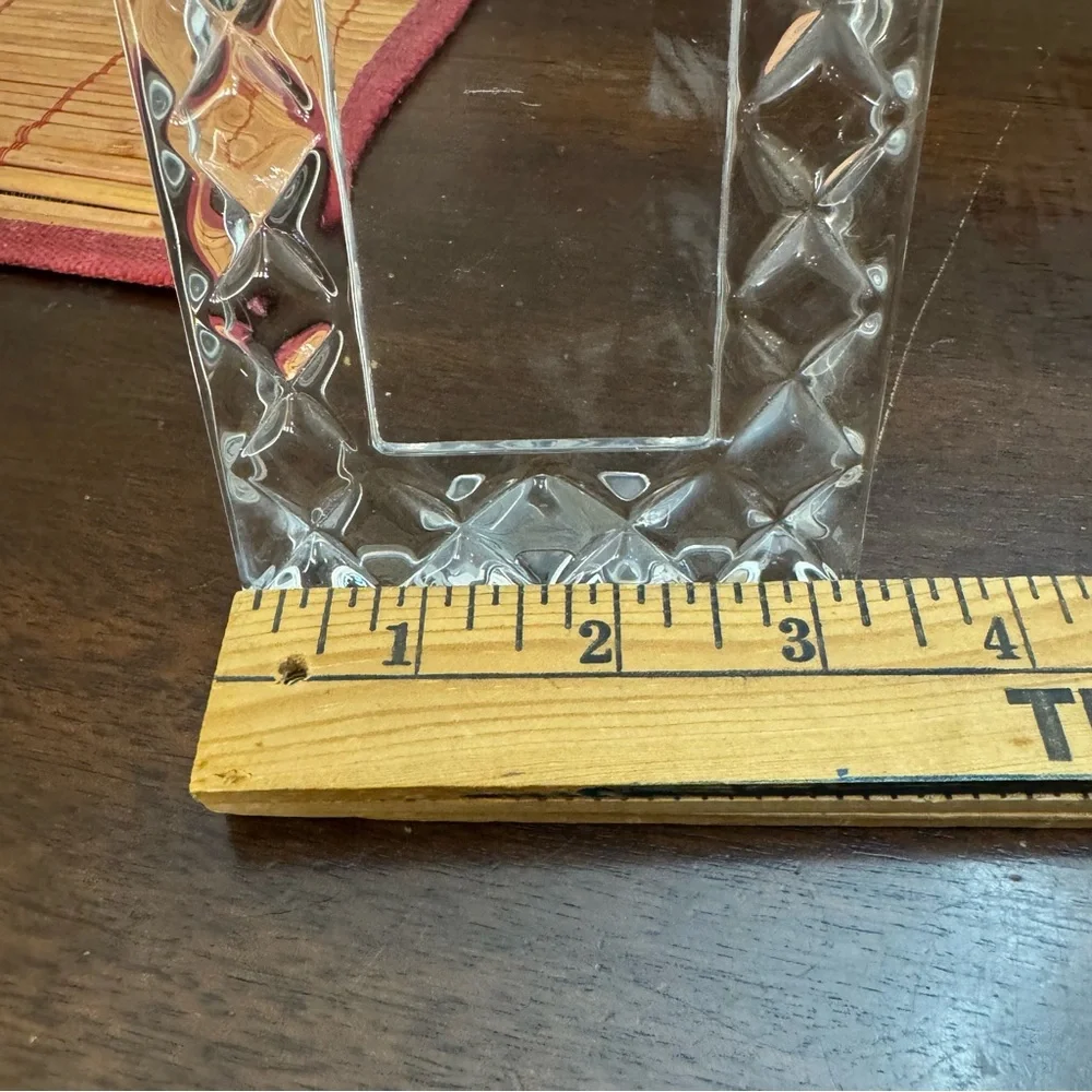Lenox Lead Glass Quilted Diamond Look Standing Picture Frame